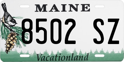ME license plate 8502SZ