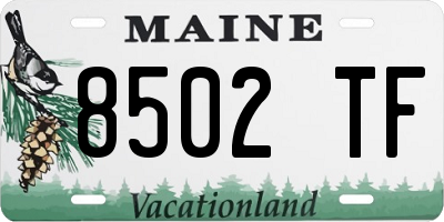 ME license plate 8502TF