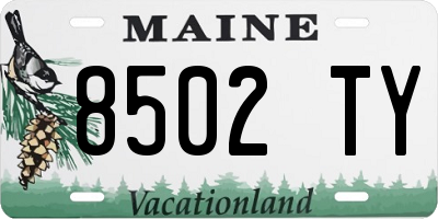 ME license plate 8502TY