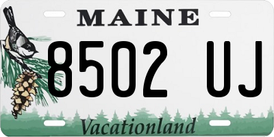 ME license plate 8502UJ