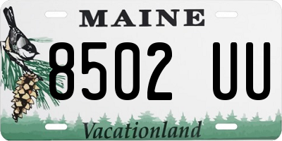 ME license plate 8502UU