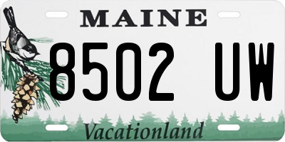 ME license plate 8502UW