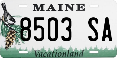 ME license plate 8503SA