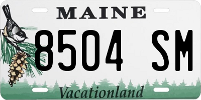 ME license plate 8504SM