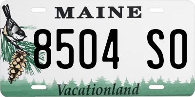 ME license plate 8504SO