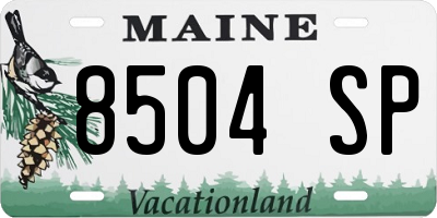 ME license plate 8504SP