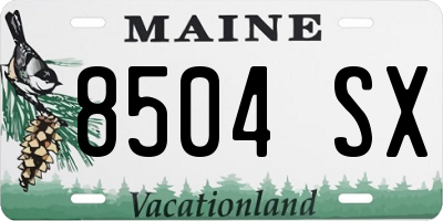 ME license plate 8504SX