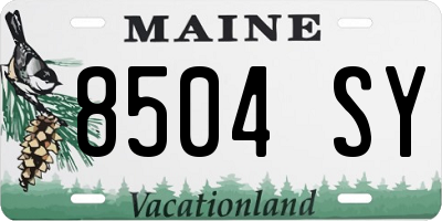 ME license plate 8504SY