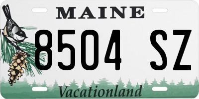 ME license plate 8504SZ