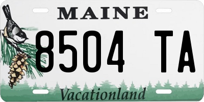 ME license plate 8504TA
