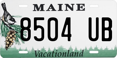 ME license plate 8504UB