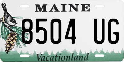 ME license plate 8504UG