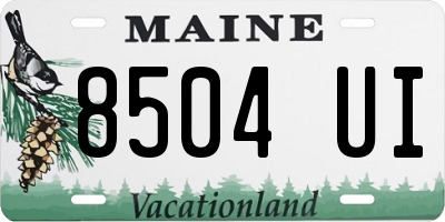 ME license plate 8504UI