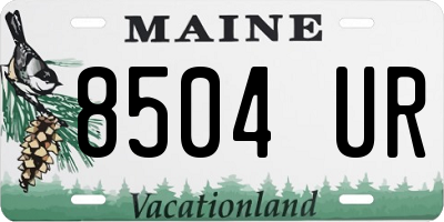 ME license plate 8504UR