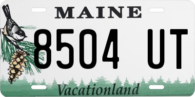 ME license plate 8504UT