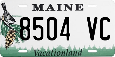 ME license plate 8504VC