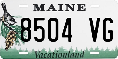 ME license plate 8504VG