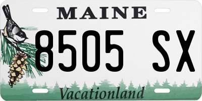 ME license plate 8505SX