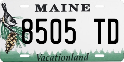 ME license plate 8505TD