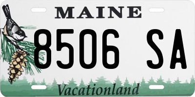 ME license plate 8506SA