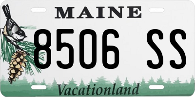 ME license plate 8506SS