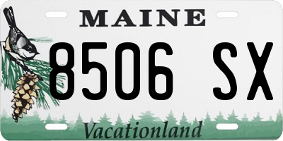 ME license plate 8506SX