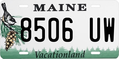 ME license plate 8506UW