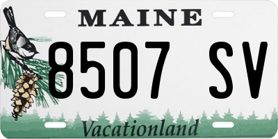 ME license plate 8507SV