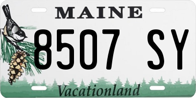 ME license plate 8507SY