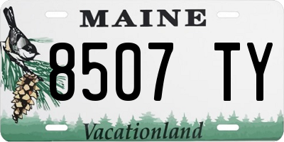 ME license plate 8507TY