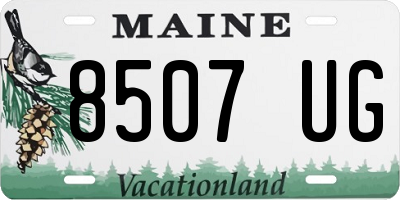 ME license plate 8507UG