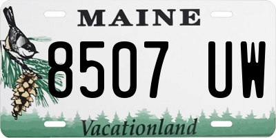 ME license plate 8507UW