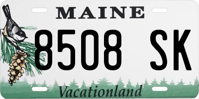 ME license plate 8508SK