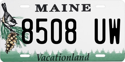 ME license plate 8508UW