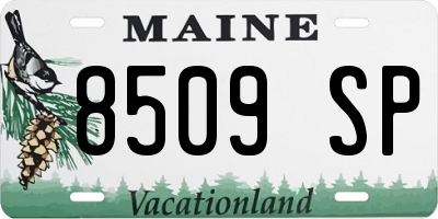 ME license plate 8509SP