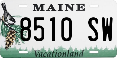 ME license plate 8510SW