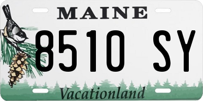 ME license plate 8510SY