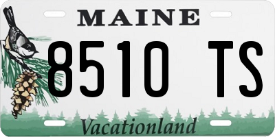 ME license plate 8510TS