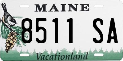 ME license plate 8511SA