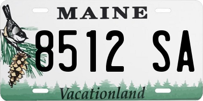 ME license plate 8512SA