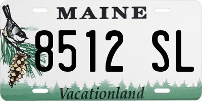 ME license plate 8512SL