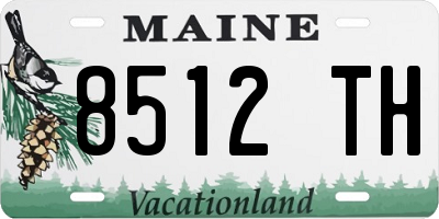 ME license plate 8512TH