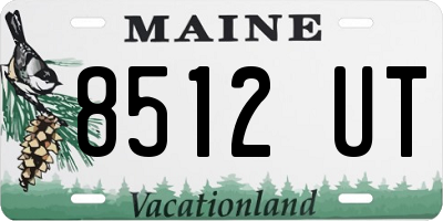 ME license plate 8512UT