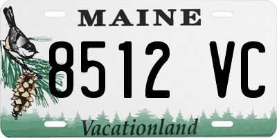 ME license plate 8512VC