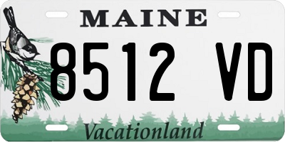 ME license plate 8512VD