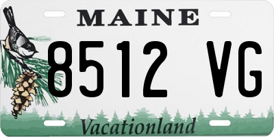 ME license plate 8512VG