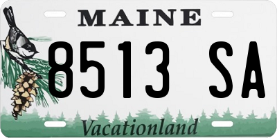 ME license plate 8513SA