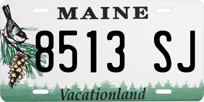 ME license plate 8513SJ
