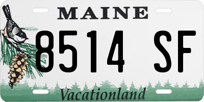 ME license plate 8514SF