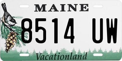 ME license plate 8514UW